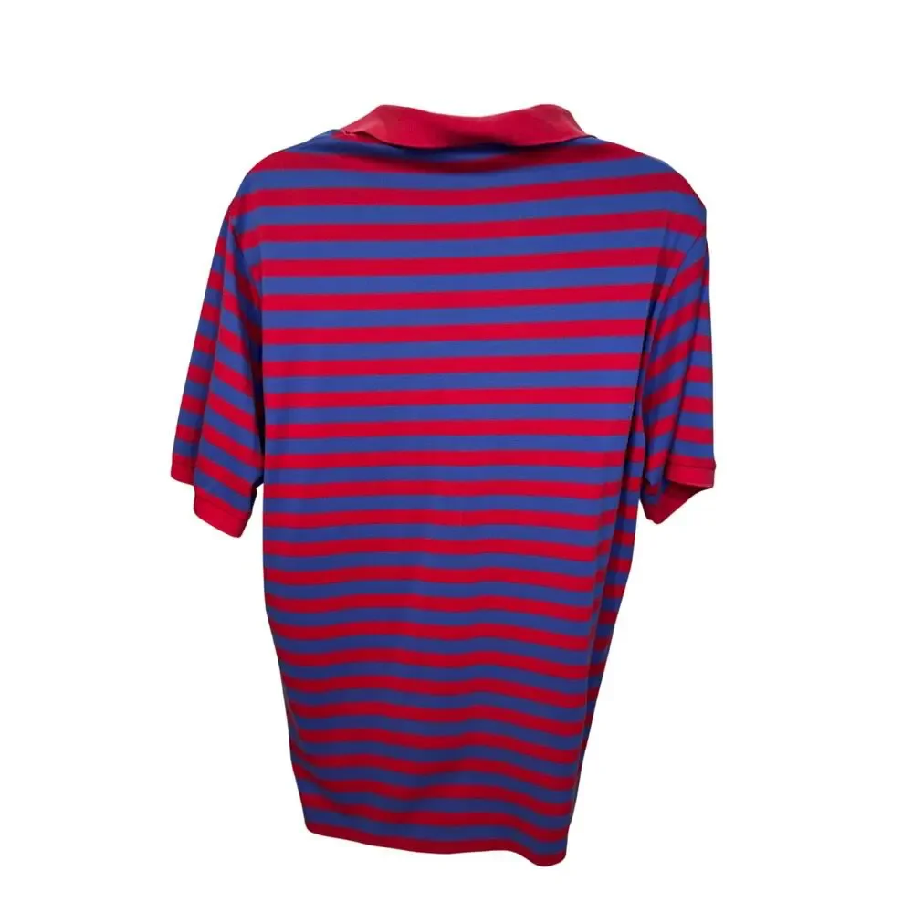 Polo Golf Ralph Lauren Men's L Red Purple Striped Pima Cotton Polo Shirt Sportif